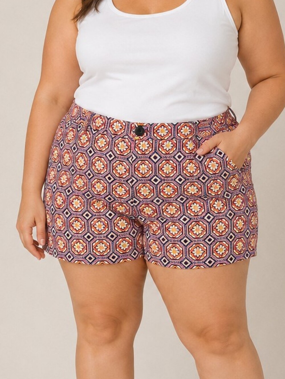 Crown & Ivy Printed Geometric Women’s Shorts